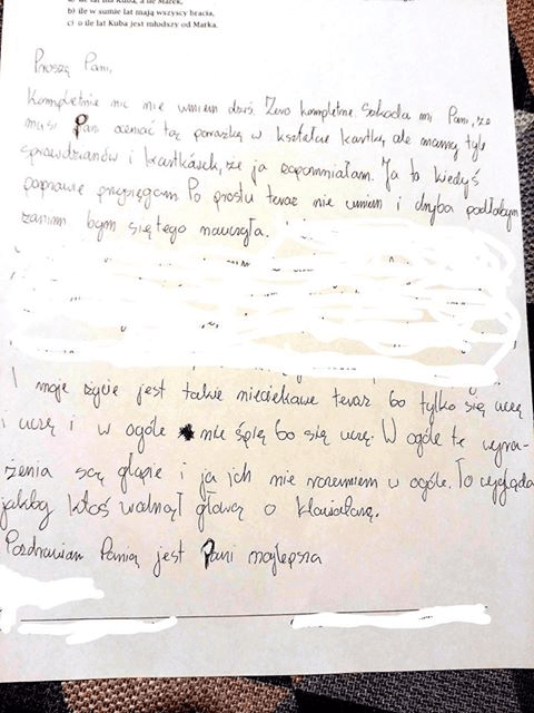 list uczennicy